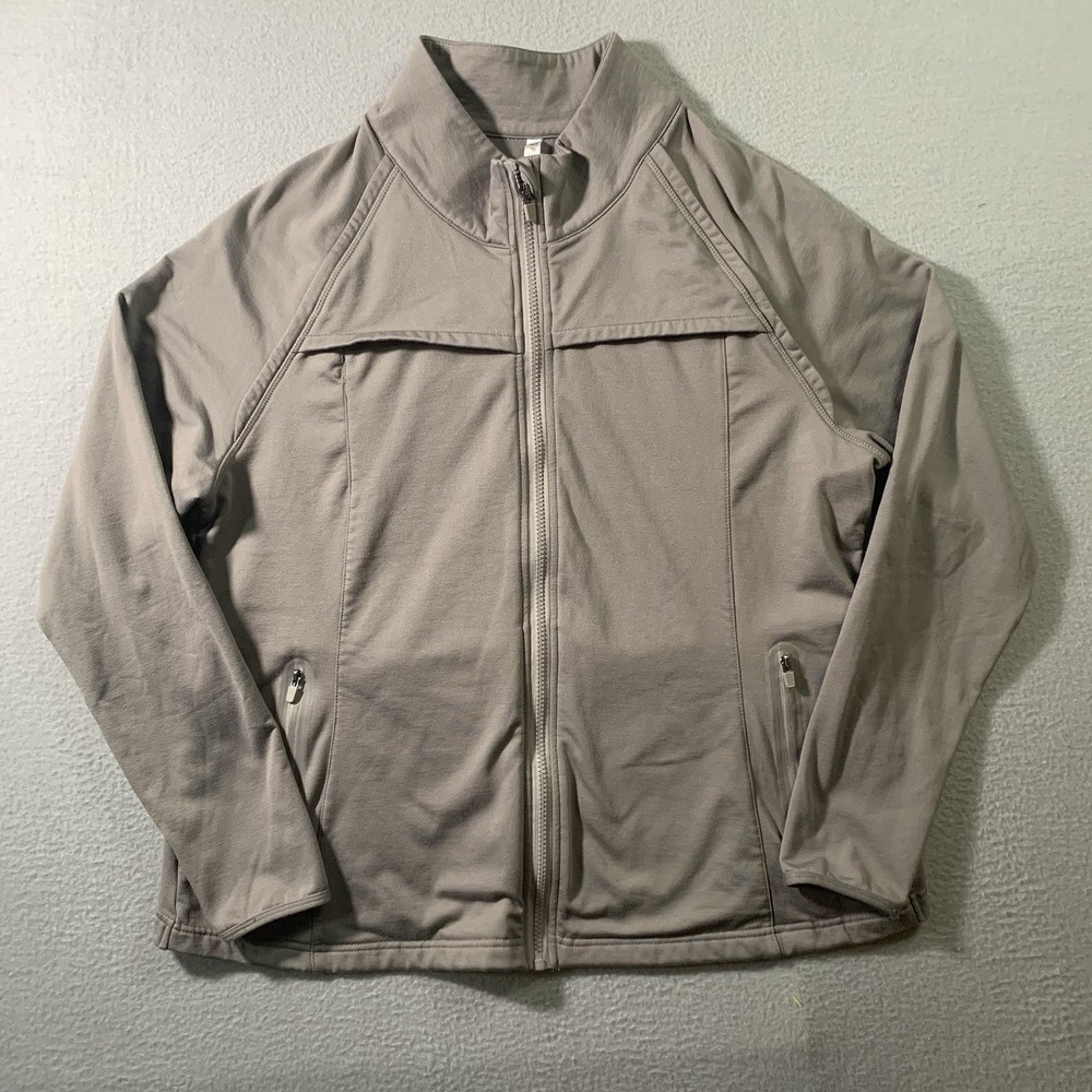 Fabletics Kimmy Performance Jacket Reflective Gray Size 1X Running Jogging